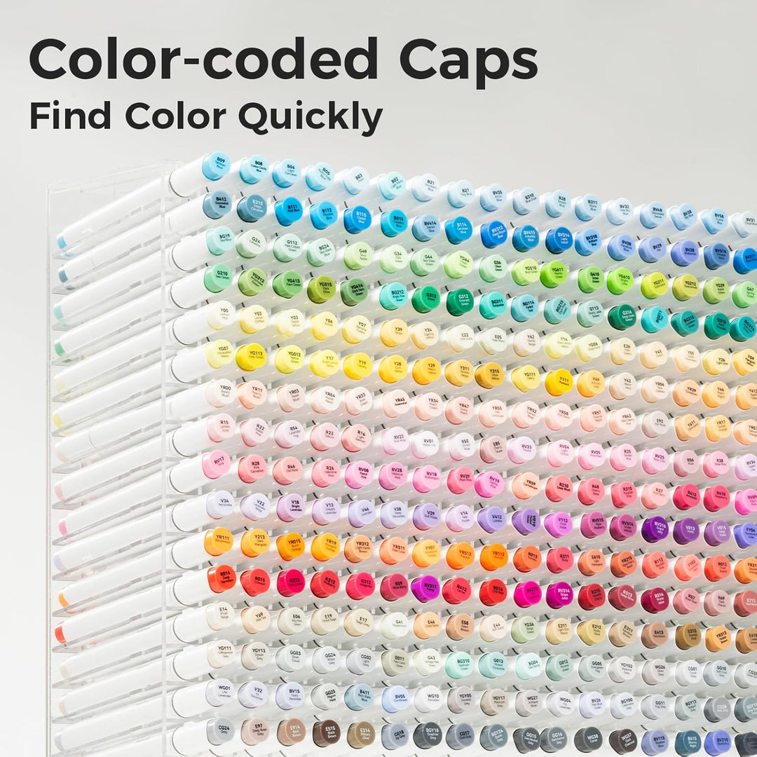 Pinsel Marker Stift mit 168 Farben von Ohuhu, doppelseitige Farbspitze - grober Brush Marker für Ent