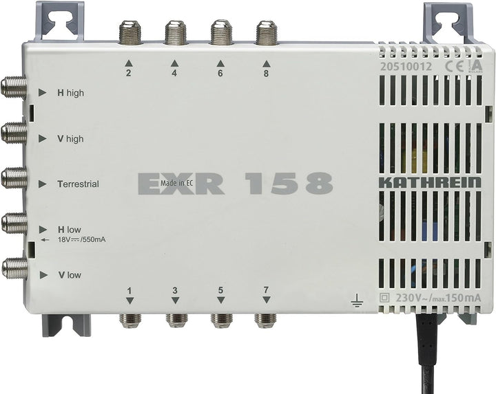 Kathrein EXR 158 Satelliten-ZF-Verteilsystem Multischalter (1 Satellit, 8 Teilnehmeranschlüsse, Klas