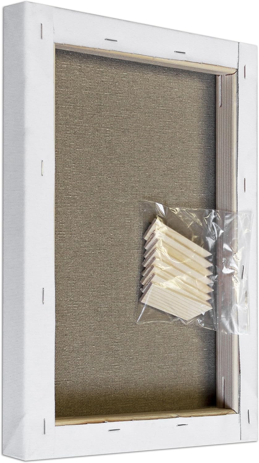 Arte & Arte 7152.0 Keilrahmen mit Leinwand für Maler, Tannenholz/Baumwolle, Weiss, 60 x 40 x 3.5 cm