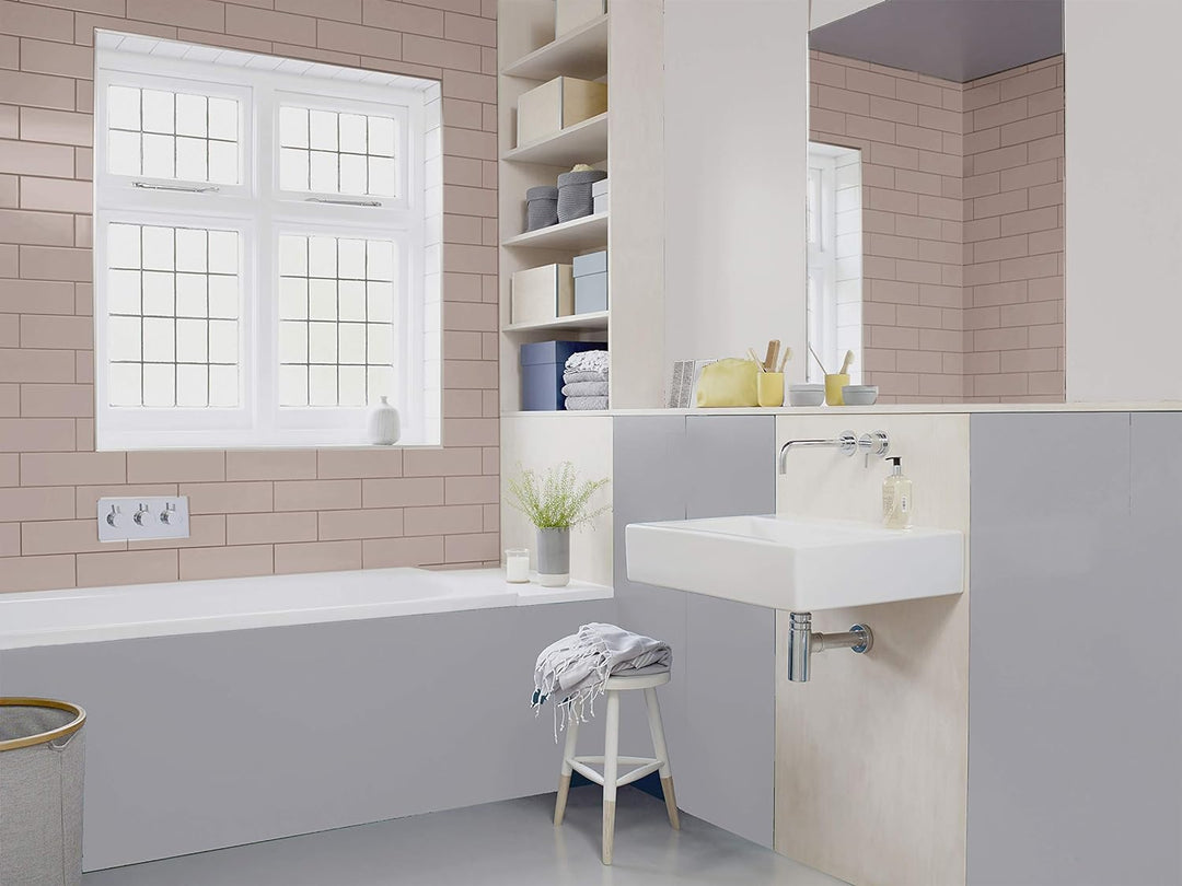 Dulux Fresh up WANDFLIESENFARBE SAT WEISS, 2 L, 5280687, Weiss seidenmatt