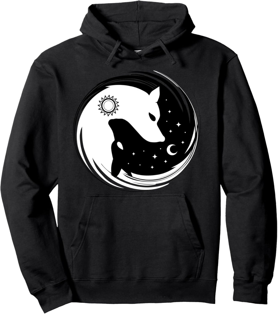 Yin Yang Wölfe Geschenk Wolf Pullover Hoodie