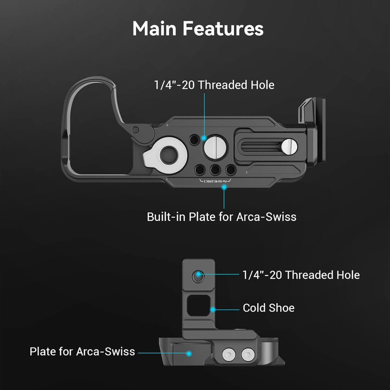 SMALLRIG Z30 L Bracket L Halterung für Nikon Z 30 mit Integrierter Schnellwechselplatte für Arca Sta