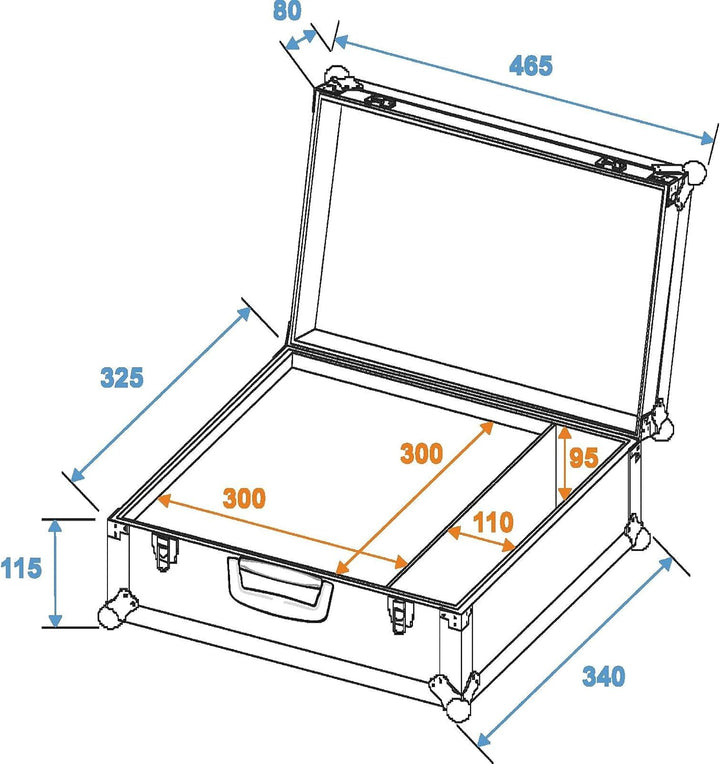 OMNITRONIC ROADINGER Universal-Koffer-Case K-1 | Flightcase mit Flexibler Schaumeinlage, einem Zubeh