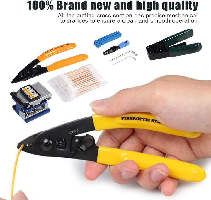 FTTH Fiber Optic Tool Kit, Splice Fiber Optic Stripping Tool Kit-Set mit Fiber Cleaver für die Insta