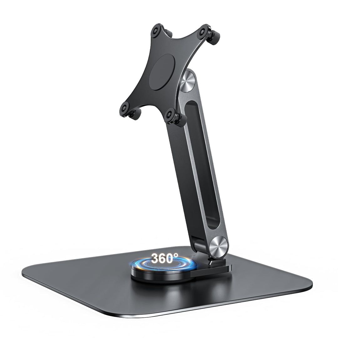 Monitorständer Einstellbarer mit 360° drehbarer Basis, Ergonomisch Tragbarer Monitorhalter, VESA 75x