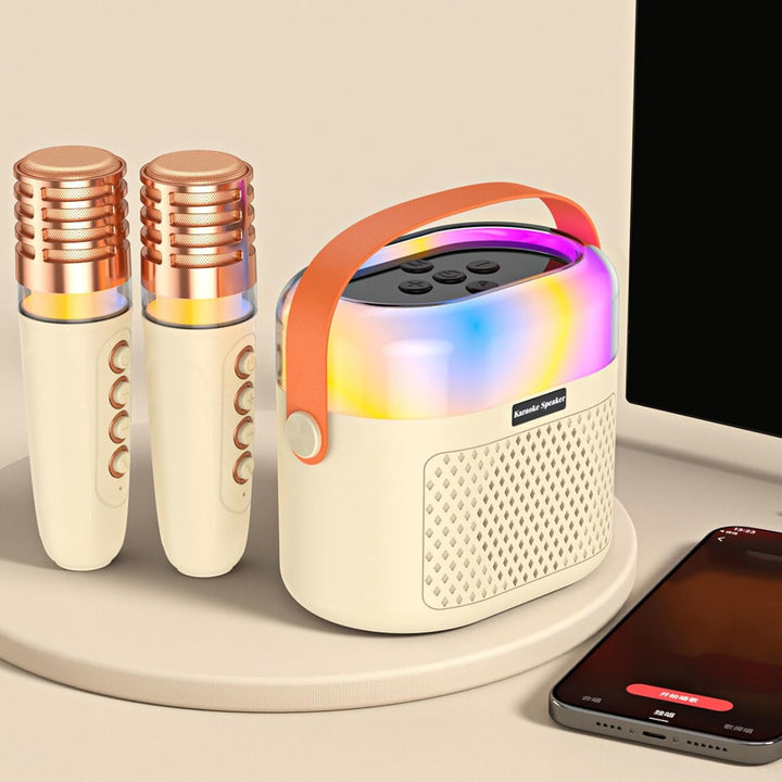 Mikrofon- und Lautsprecherset, kleine Karaoke-Maschine - Tragbare Kinder-Gesangsmaschinen mit 1200 m