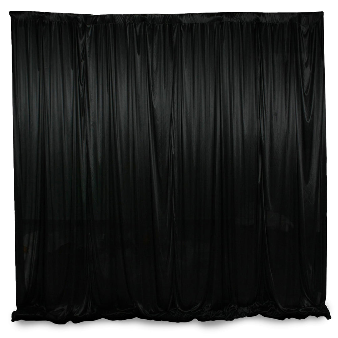 Trimming Shop Schwarzer Seidenfaltenvorhang 4 x 4 Meter Fotografie Hintergrund Vorhang Party Hinterg