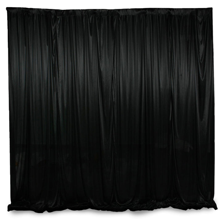 Trimming Shop Schwarzer Seidenfaltenvorhang 4 x 4 Meter Fotografie Hintergrund Vorhang Party Hinterg