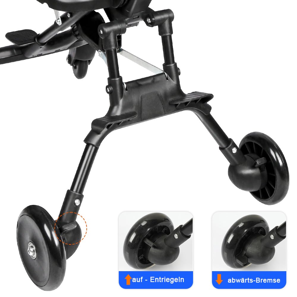 homewell Baby Kinderwagen klappbar, Buggy Kinderbuggy Faltbar mit Sonnendach, ab 6 Monate bis 22 kg,
