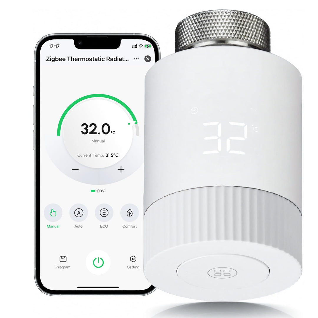 Smart Heizkörperthermostat,ZigBee Thermostat für Heizung,Programmierbar Heizungsthermostat Bluetooth