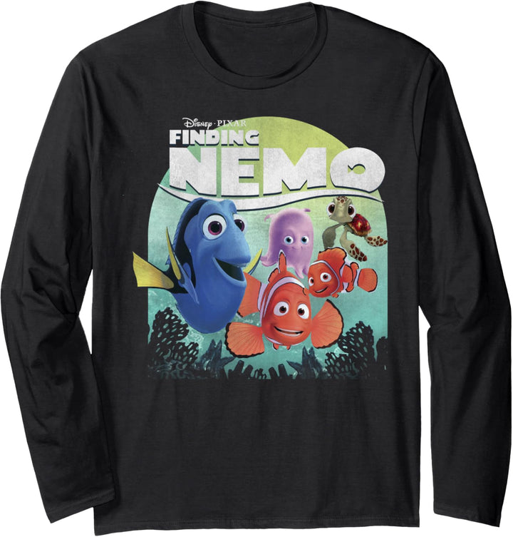 Disney Pixar Finding Nemo Group Logo Langarmshirt