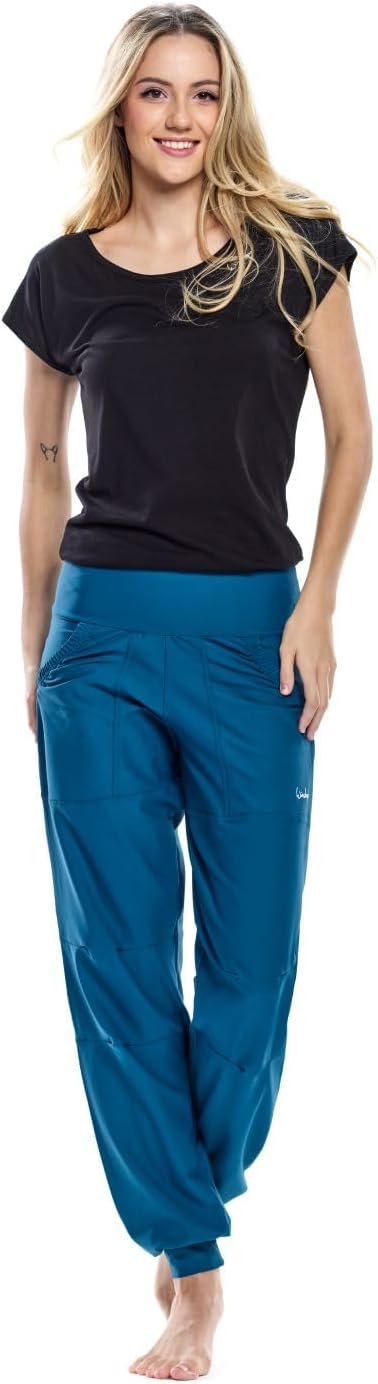Winshape Damen Ultra leichtes Modal-Kurzarmshirt mit abgerundetem Saum MCT013 M Schwarz, M Schwarz