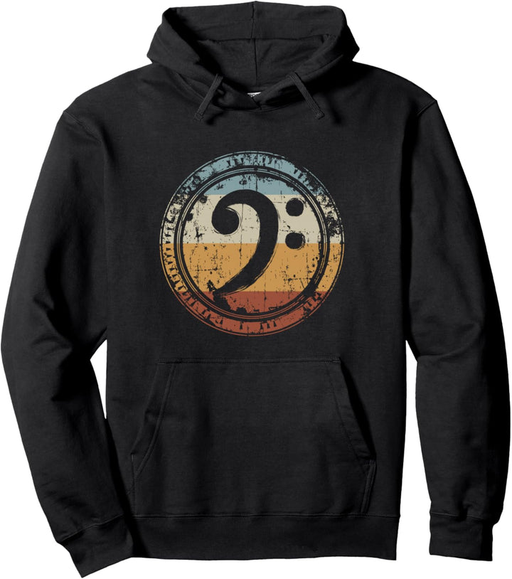 Vintage Bassschlüssel Bass Gitarre Geschenk für Bassist Pullover Hoodie