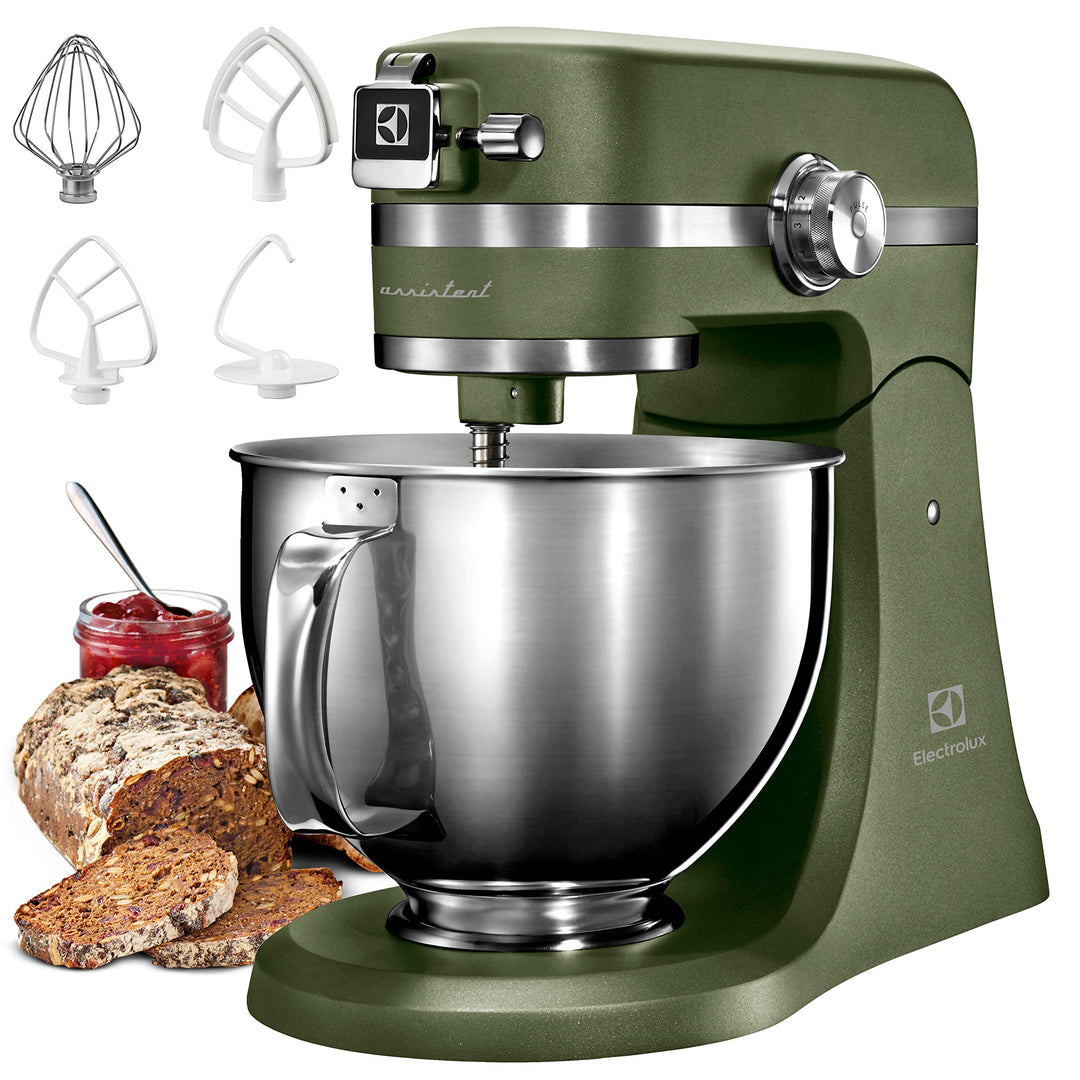 Electrolux EKM550 Knetmaschine, 1200 W, 10 Geschwindigkeitsstufen, Stahl, Grün Grün Rührmaschine, Gr