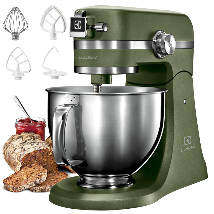 Electrolux EKM550 Knetmaschine, 1200 W, 10 Geschwindigkeitsstufen, Stahl, Grün Grün Rührmaschine, Gr