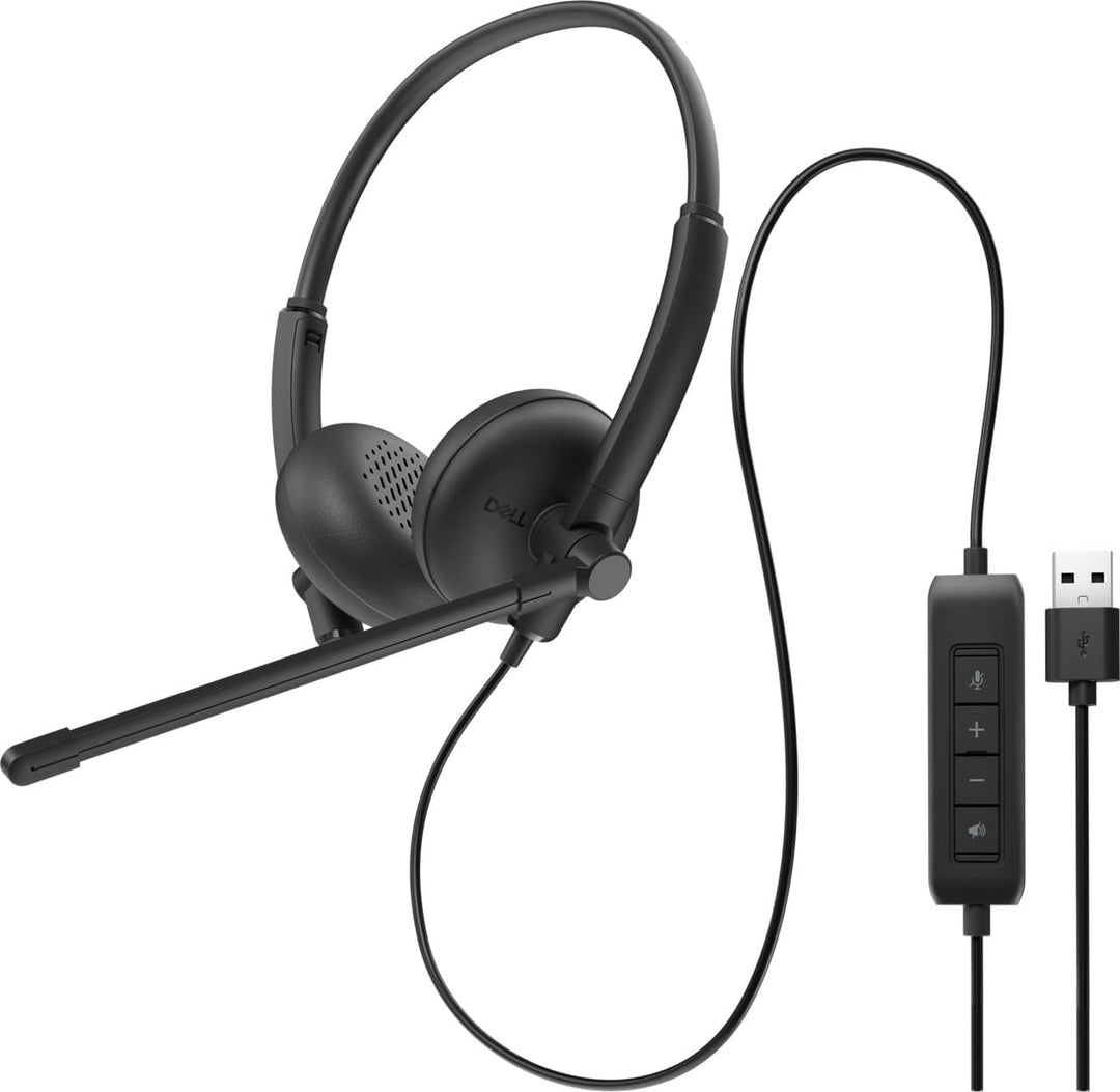 Dell Kabelgebundenes Headset WH125 – USB-A Plug & Play, On-Ear mit Polstern, 270° drehbarer Mikrofon