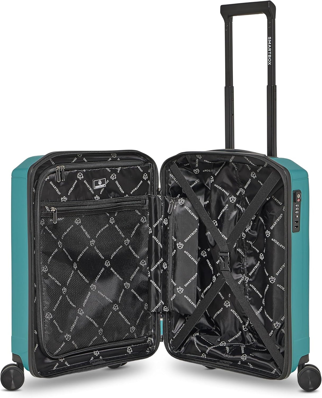 Smartbox Hartschalen Kabinen-Koffer | Kleiner Trolley 40 x 25 x 55 cm aus hochwertigem, robusten Pol