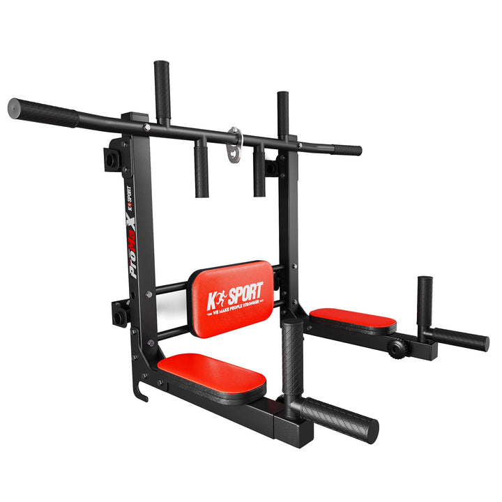 K-Sport: Klimmzugstange + Dip Station zur Wandmontage bis 200kg belastbar I Kraftstation mit PullUp