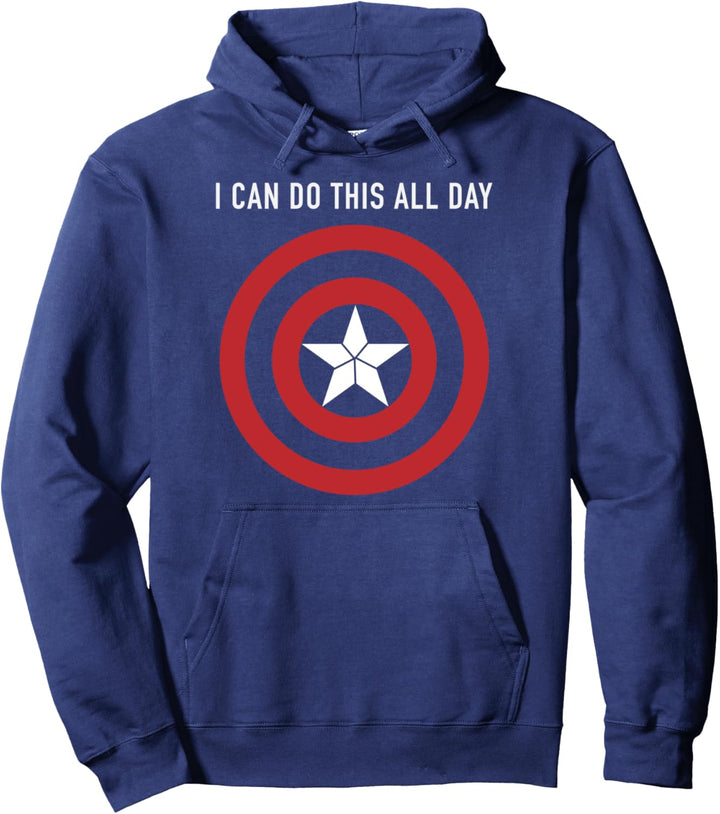 Marvel Captain America I Can Do This All Day Shield Pullover Hoodie