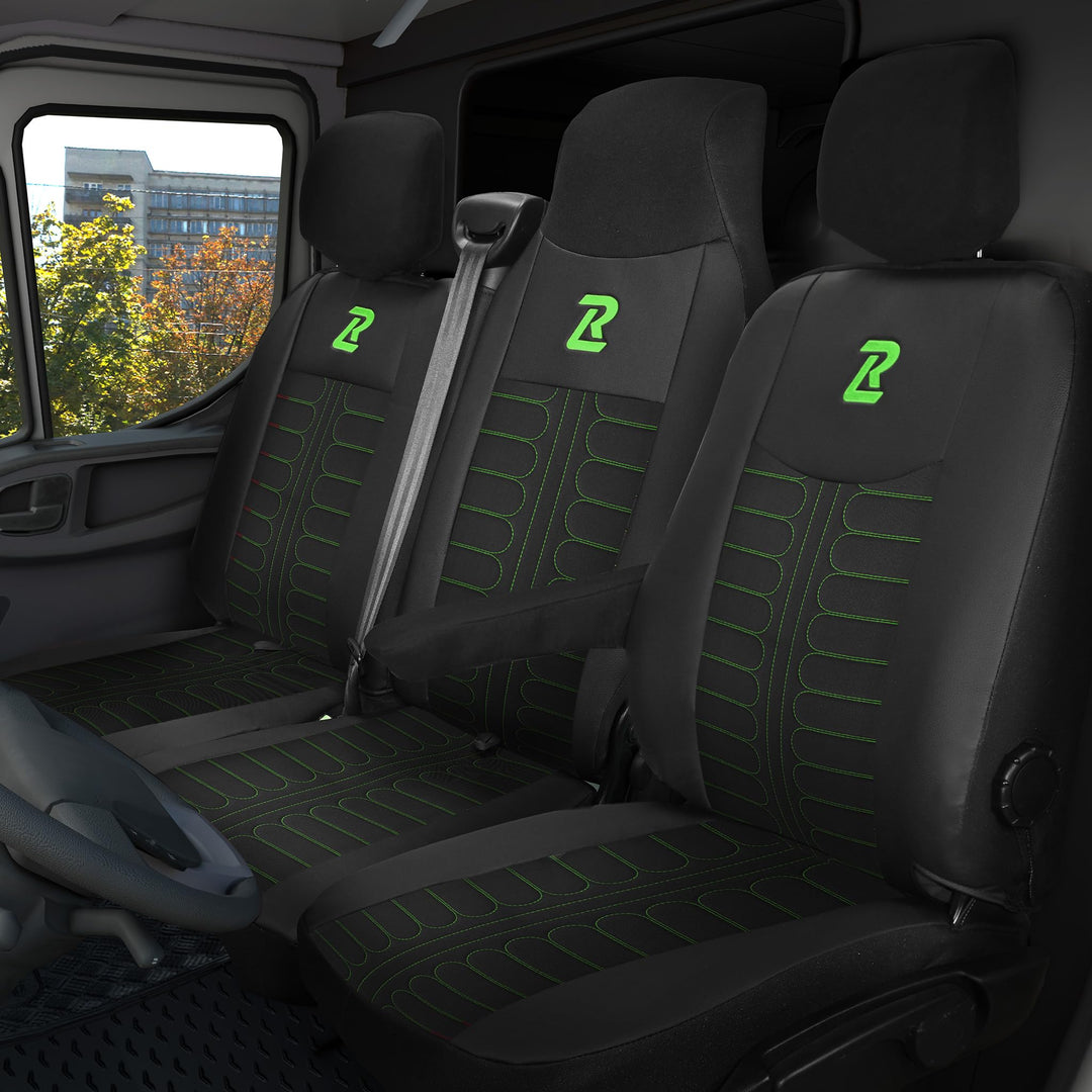 LUCARO Sitzbezüge Auto Renault Master 3, Opel Movano B, Nissan NV400 - Geteilte Rückenlehne und Sitz