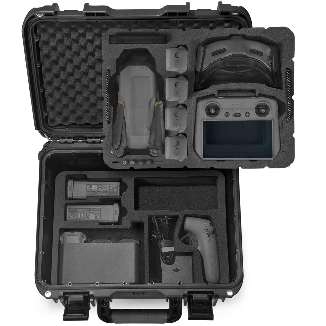 Lekufee Wasserdichte Tragetasche für DJI Air 3 Drohne/DJI RC Pro/DJI RC 2/DJI RC N2/DJI Goggles 2/Go