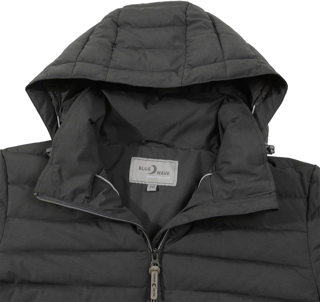 Blue Wave Damen Steppjacke Irina - Jacke gesteppt mit abnehmbarer Kapuze 40 Schwarz, 40 Schwarz