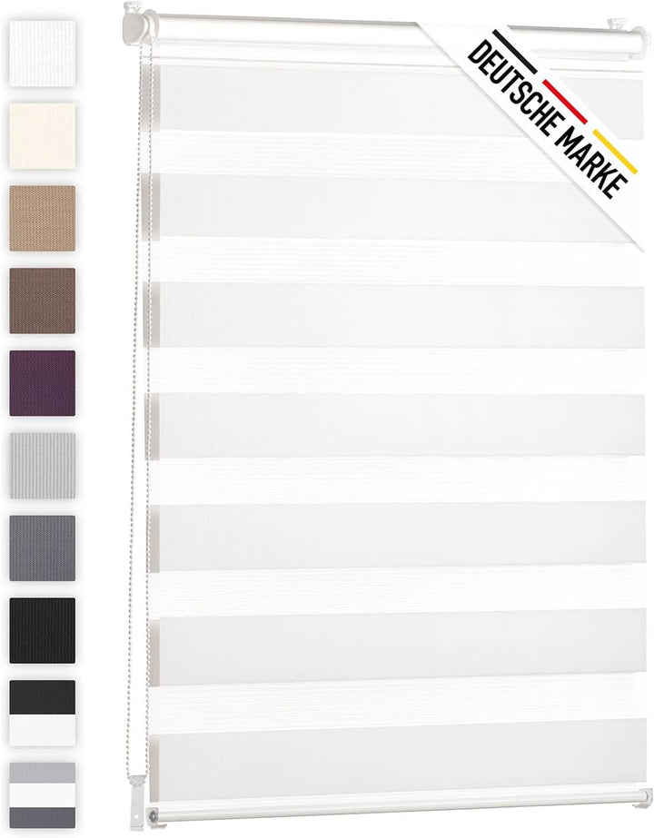 Blumtal Doppelrollo 65 x 130-155cm - Klemmfix Rollo, Rollos für Fenster ohne Bohren, Klemmrollo für