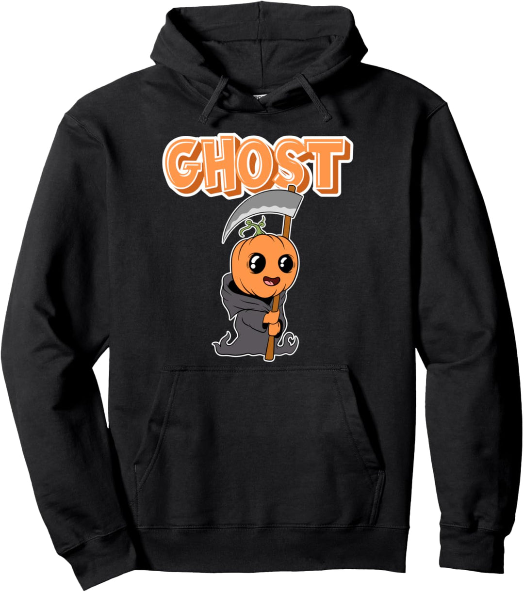 Ghost Halloween Trick Or Treat Death Grim Reaper Pullover Hoodie
