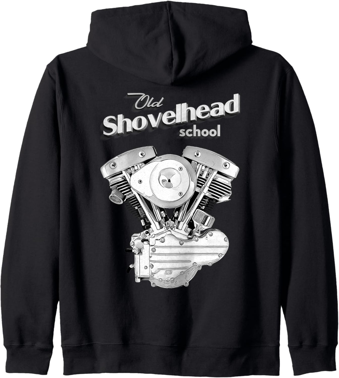 Vintage HD Shovelhead Motorrad FLH Motor Biker Kapuzenjacke