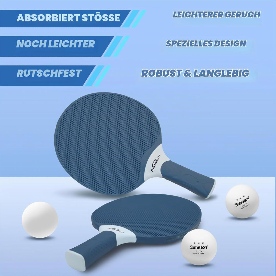 Senston Tischtennisschläger Set, professionelle Tischtennisschläger mit 3 Bällen, Ping Pong Paddel S