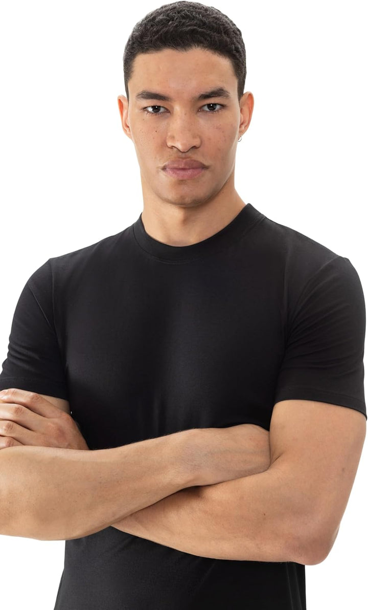 Mey Herren T-Shirt Rundhals - Unterhemd Halbarm - Feuchtigkeitsregulierende Coolmax-Fasern - Serie D