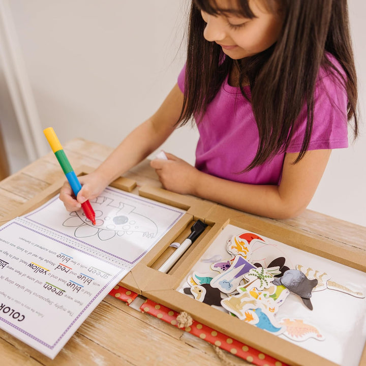 Melissa & Doug | Natural Play: Spielen, Zeichnen, Kreieren, Wiederverwendbares | Mal & Magnet-Set -