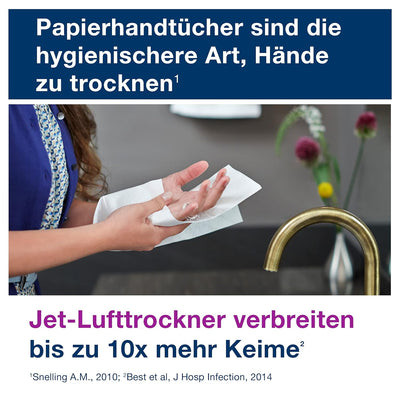 Tork grüne Zickzack Papierhandtücher Universal 290135 - H3 Falthandtücher für Papierhandtuchspender