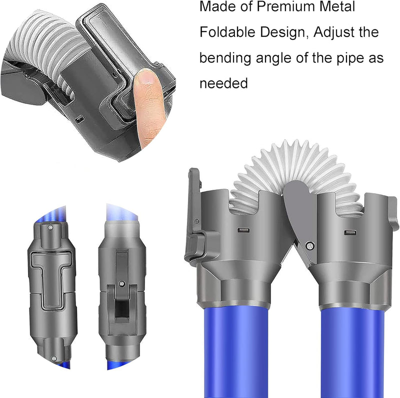 Italdos Teleskop-Schlauch, zusammenklappbar, kompatibel mit Dyson V8 V10 V11 V7 V15, Aluminiumrohr,