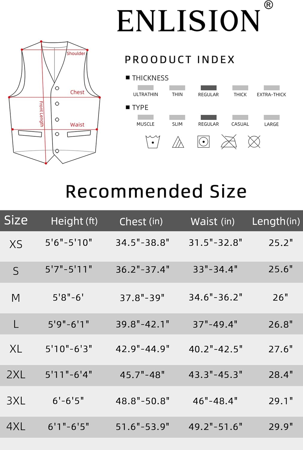 Enlision Anzugweste für Herren Formelle Einfarbige Weste Hochzeit Elegant Anzugwesten Business Weste