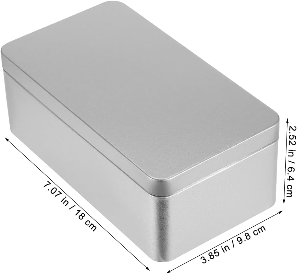 NOLITOY 2 StüCk Blechdose mit Deckel Klein Rechteckige Metallbox für Tee Aufbewahrung Luftdicht Troc