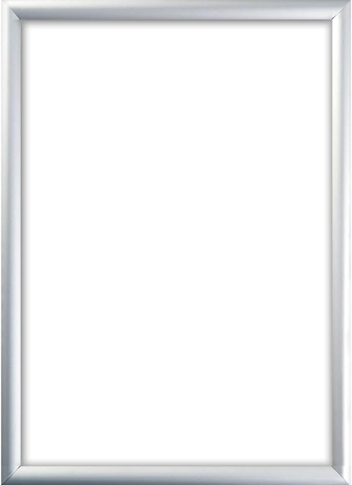 Plakatrahmen DIN A2 | 25mm Alu Profil, eckig | Silber | inkl. entspiegelter Schutzscheibe und Befest