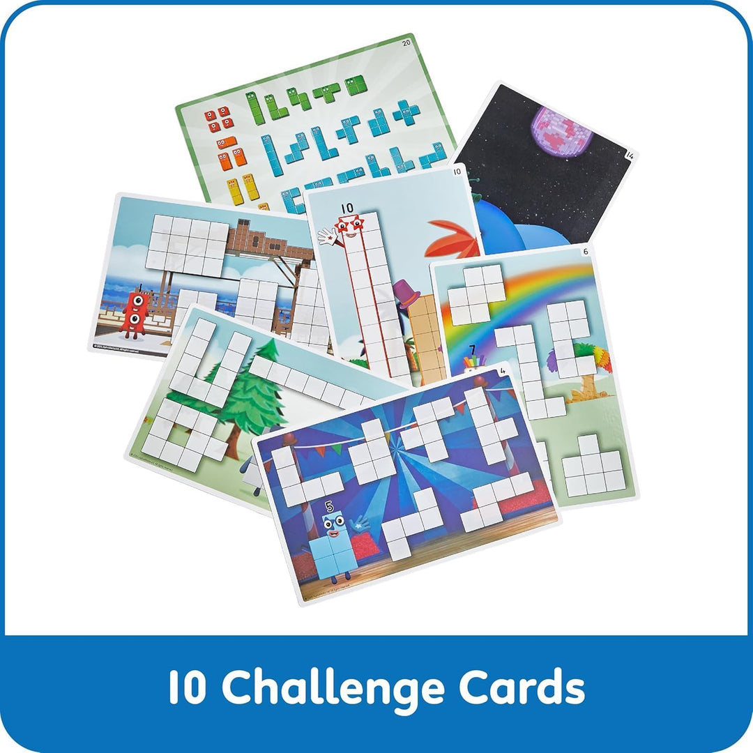 Learning Resources Numberblocks Kit mit 20 Aktivitäten und 28 Holzstücken, Charaktere von Eins bis F