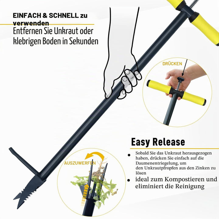 Colwelt 99cm Unkrautstecher für effizientes Entfernen von Unkraut, Stand-Up Unkrautentferner Kein Ve