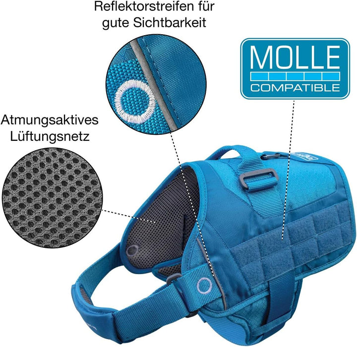 Kurgo RSG Townie Hundegeschirr, Einfaches Anlegen und Abnehmen, Einstellbare Brust- und Bauchgurte,