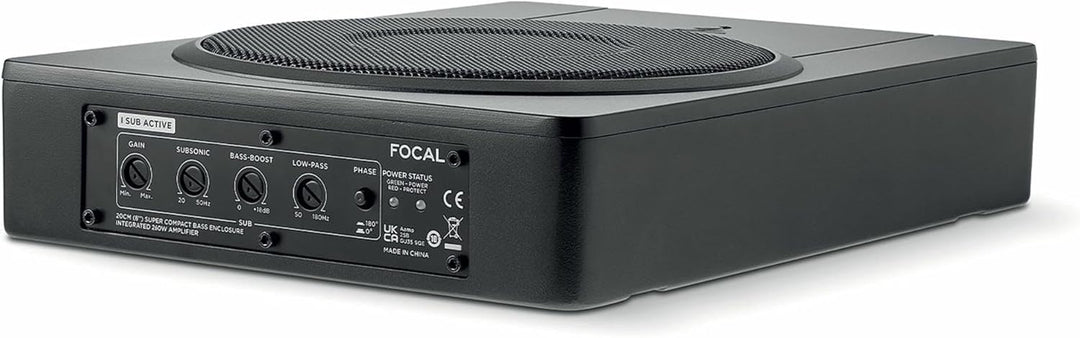 Focal ISUB-Active Aktiv Untersitz Subwoofer 8" 20cm flach für Fahrersitz Beifahrersitz