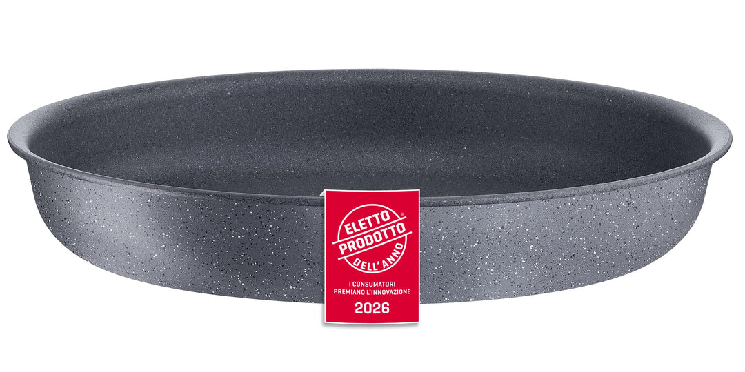 Lagostina Ingenio Mineralis Green Bratpfanne Ø 24 cm, 100% recycelt, für Gas, Backofen und Induktion