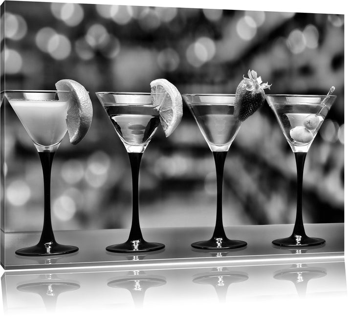 Pixxprint Martinis / 100x70cm Leinwandbild bespannt auf Holzrahmen/Wandbild Kunstdruck Dekoration, 1