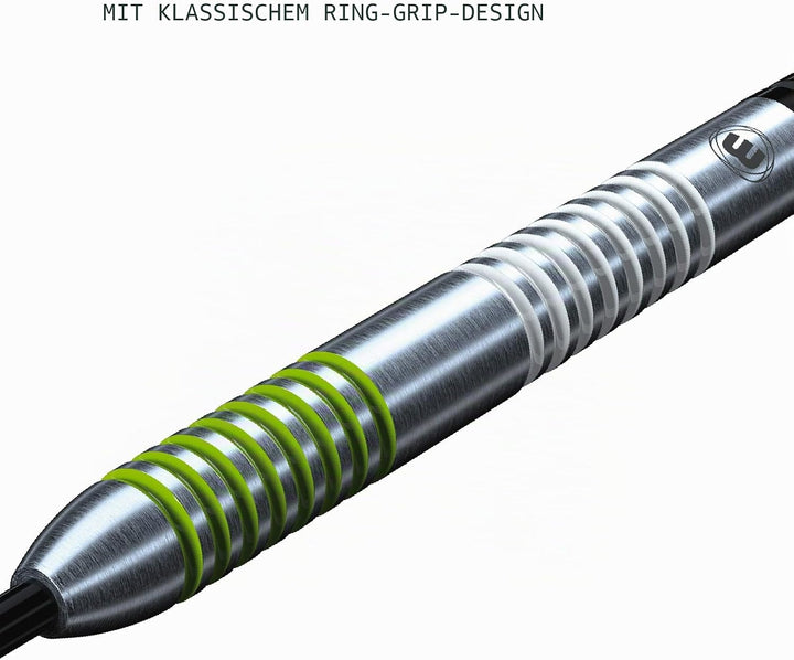 WINMAU Ton Machine 23g Profi Wolfram Steeltip Dartpfeile Set mit Flights und Schäfte