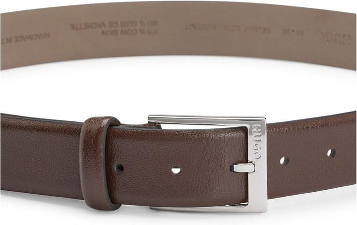 HUGO Gürtel Herren, 100 Braun (Dunkelbraun 202)