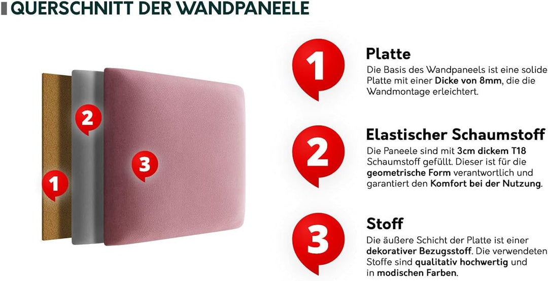 Mirjan24 Garderoben-Set Monati VI, Schuhschrank + Kleiderhakenbrett und Gepolstertes Paneel/Wandpane