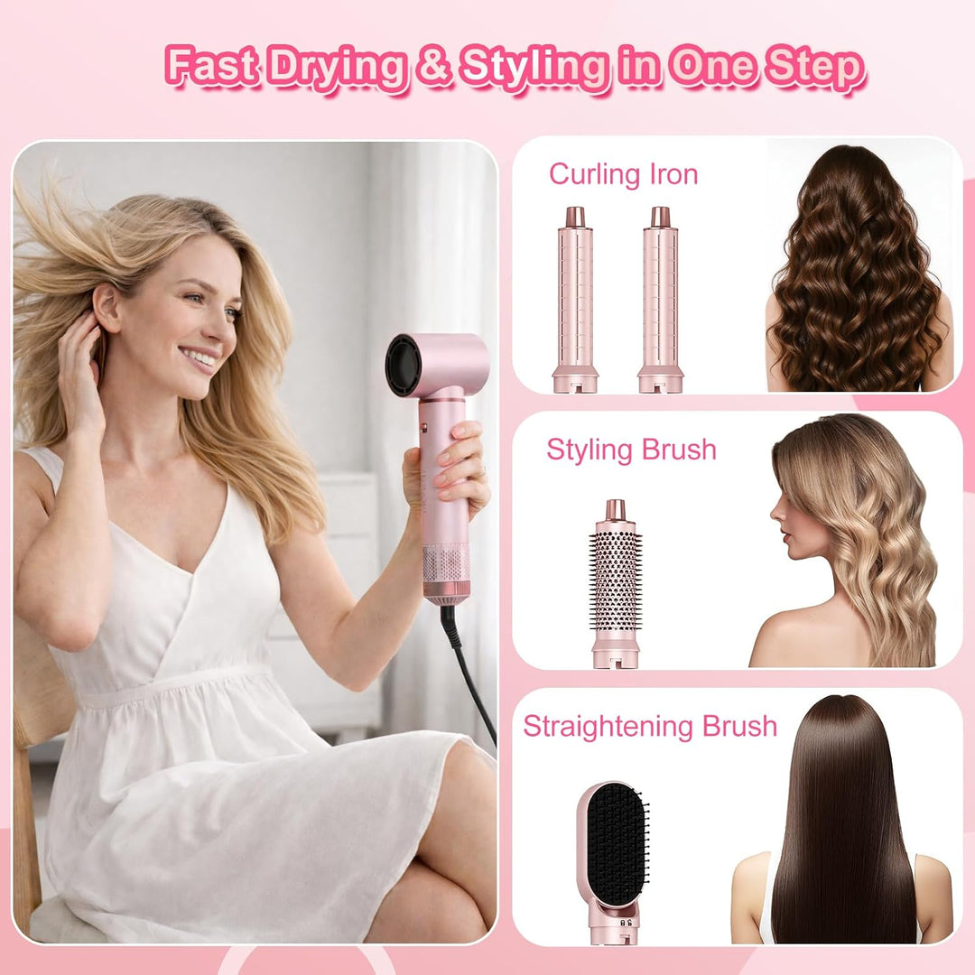 Dryhsip Warmluftbürste, 5 In 1 Hair Styler Für Reisen, Alltag, Geschenke, Heissluftbürste, Stylingbü