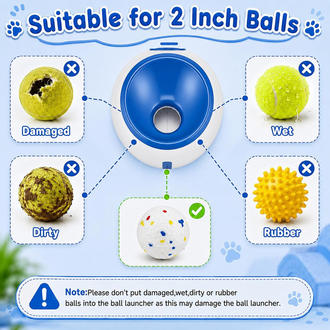 Automatische Ballwurfmaschine Für Hunde, Ballwurfmaschine Hund mit 6 Tennisbällen, Interaktives Hund