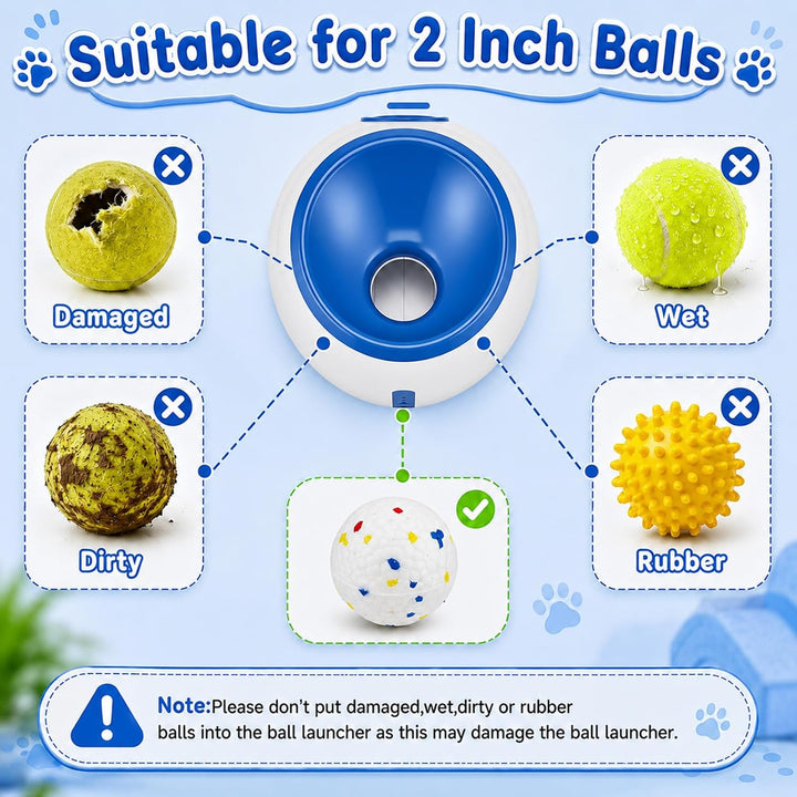 Automatische Ballwurfmaschine Für Hunde, Ballwurfmaschine Hund mit 6 Tennisbällen, Interaktives Hund