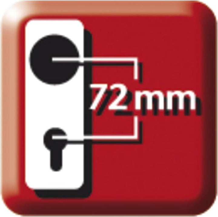 ABUS Tür-Schutzbeschlag KLS114 F1, mit beidseitigem Drücker, aluminium, 21033 F1 Aluminium Beidseiti